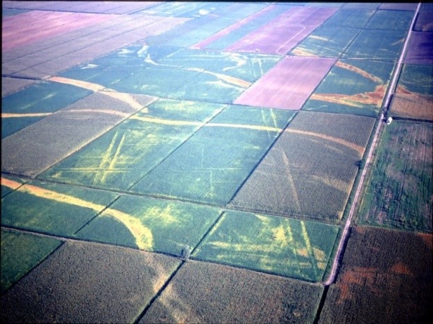 Veduta area dei siti della Centuriazione di Villadose